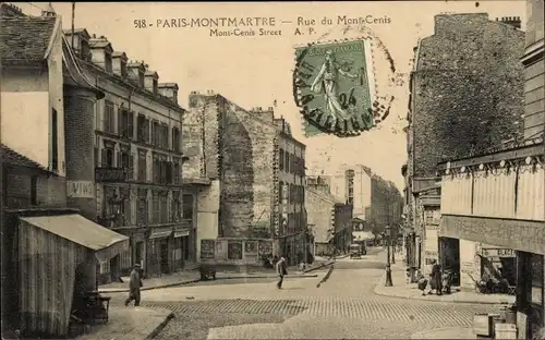 Ak Paris XVIII. Montmartre, Rue du Mont Cenis