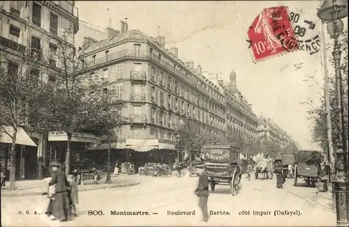 Ak Paris XVIII. Montmartre, Boulevard Barbès