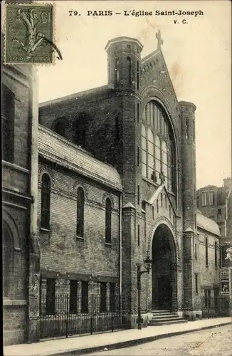 Postkarte Paris XI, Kirche Saint-Joseph