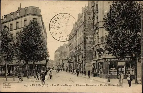 Ak Paris XII Reuilly, Rue Claude Decaen, Avenue Daumesnil