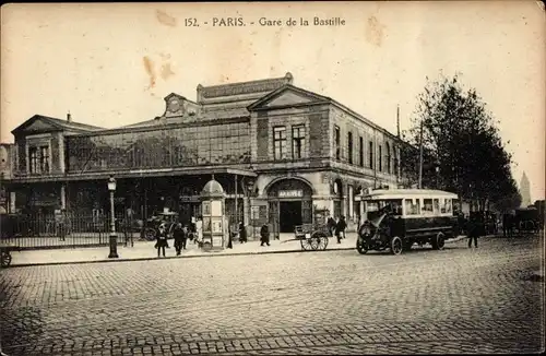 Ak Paris XII Reuilly, Gare de la Bastille