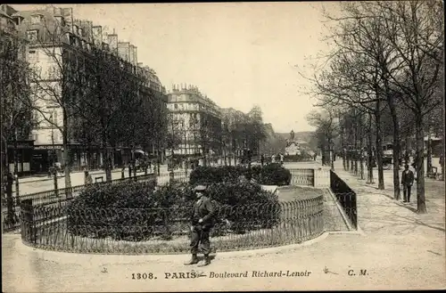 Ak Paris XI, Boulevard Richard Lenoir