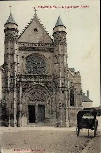 Ak Compiègne CPA 60, L'Eglise Saint Antoine, Kirche