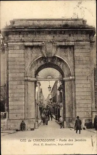 Ak Carcassonne-Aude, Porte des Jacobins