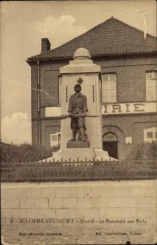 Ak Raimbeaucourt Nord, Kriegerdenkmal