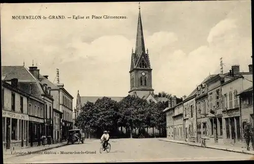 Ak Mourmelon le Grand Marne, Kirche, Place Clemenceau
