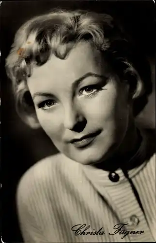 Ak Schauspielerin Christa Fügner, Portrait, Film Rivalen am Steuer