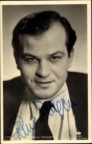 Ak Schauspieler René Deltgen, Portrait, Autogramm