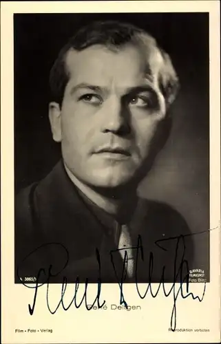Ak Schauspieler René Deltgen, Portrait, Bavaria Filmkunst, Autogramm