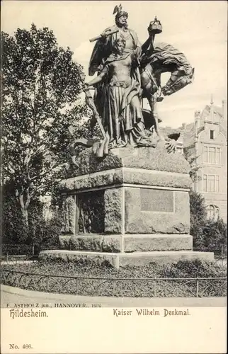 Ak Hildesheim in Niedersachsen, Kaiser Wilhelm Denkmal