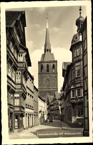 Ak Hildesheim, Eckemeckerstraße mit Andreaskirche