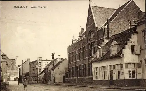 Ak Borsbeek Flandern Antwerpen, Rathaus