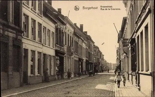 Ak Borgerhout Flandern Antwerpen, Kroonstraat