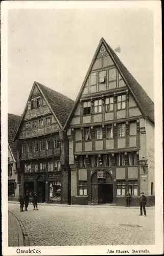 Ak Osnabrück in Niedersachsen, alte Häuser, Bierstraße