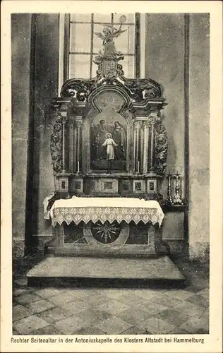 Ak Hammelburg in Unterfranken Bayern, Kloster Altstadt, Antoniuskapelle, Seitenaltar