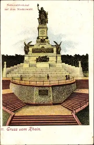 Ak Rüdesheim am Rhein, Niederwald Nationaldenkmal