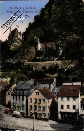 Ak Oberstein an der Nahe, Schloss, Felsenkirche