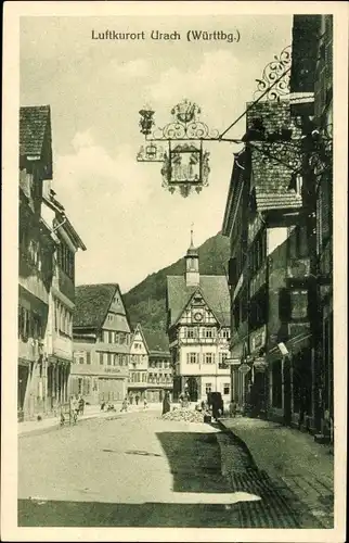 Ak Bad Urach in der Schwäbischen Alb, Straße, Geschäfte