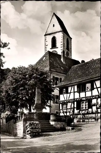 Ak Grenzach Wyhlen am Rhein, Denkmal, Turm