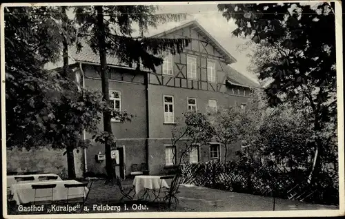 Ak Felsberg im Odenwald Hessen, Gasthof und Pension Kuralpe