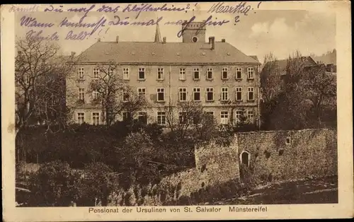 Ak Bad Münstereifel in Nordrhein Westfalen, Pensionat der Ursulinen, St. Salvator