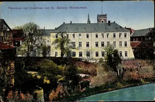 Ak Bad Münstereifel in Nordrhein Westfalen, Pensionat der Ursulinen, St. Salvator