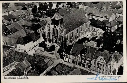 Ak Dingelstädt Eichsfeld Thüringen, Fliegeraufnahme