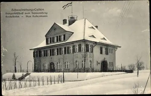 Ak Schweinsburg Culten Neukirchen Pleiße, Bergwirtschaft zum Tannersberg, Winter