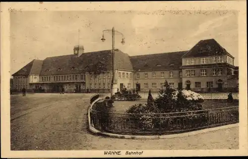 Ak Wanne Herne im Ruhrgebiet, Bahnhof