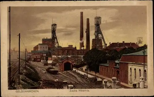 Ak Gelsenkirchen im Ruhrgebiet, Zeche Hibernia