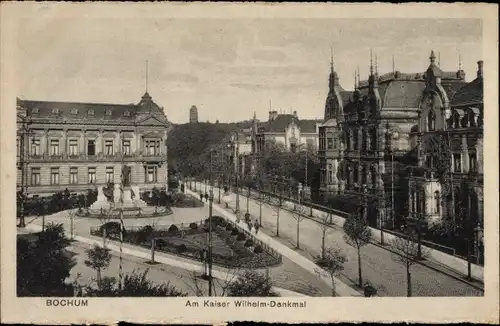 Ak Bochum im Ruhrgebiet, Am Kaiser Wilhelm Denkmal