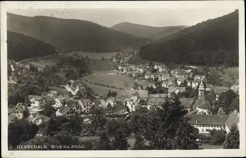Ak Bad Herrenalb, Blick ins Albtal, Wälder, Hügel