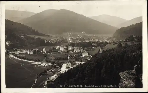 Ak Bad Herrenalb im Schwarzwald, Ansicht vom Falkenstein