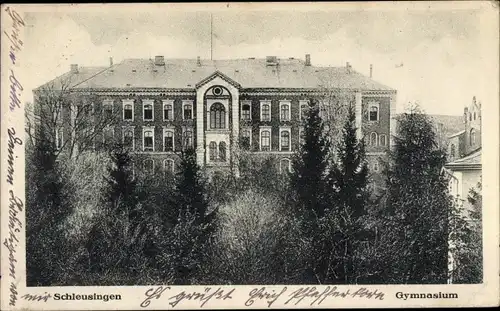 Ak Schleusingen in Thüringen, Gymnasium