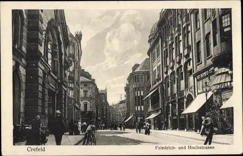 Ak Krefeld am Niederrhein, Friedrich- und Hochstraße