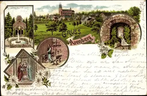 Litho Arenberg Koblenz am Rhein, Kapelle, Christus am Ölberg