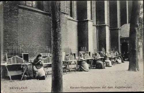 Ak Kevelaer am Niederrhein, Kerzen-Verkäuferinnen auf dem Kapellenplatz