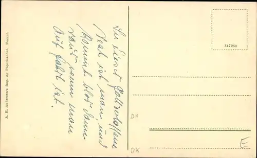 Ak Outrup Dänemark, Feld, Häuser, Windmühle