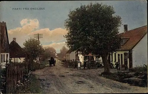 Ak Ondlose Dänemark, Straßenpartie, Häuser