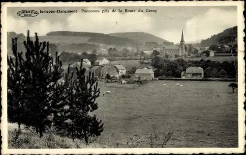 Ak Jemeppe Hargimont Wallonien Lüttich, Panorama aufgenommen von der Route du Gerny