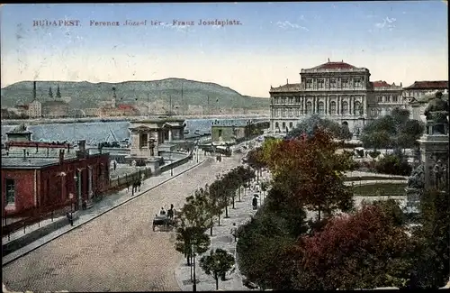 Ak Budapest Ungarn, Franz Josefsplatz