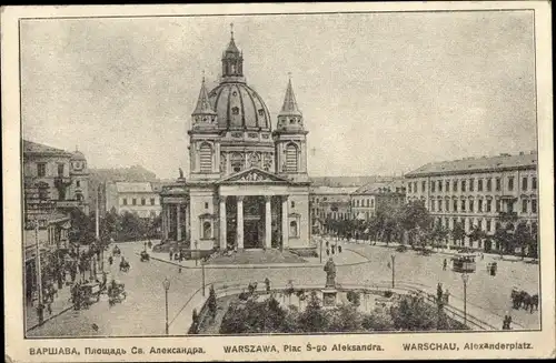 Ak Warszawa Warschau Polen, Alexanderplatz