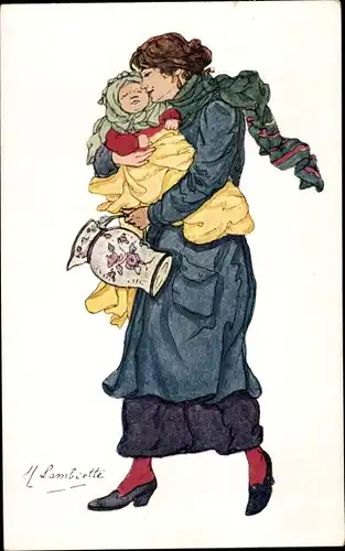 Künstler Ak Lambiotte, M., Bruxelles Brüssel, Types vus, Hiver 1914 - 1915