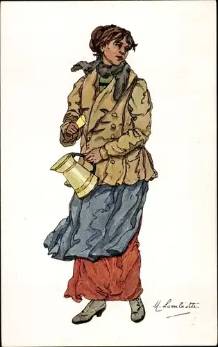 Künstler Ak Lambiotte, M., Bruxelles Brüssel, Types vus, Hiver 1914 - 1915