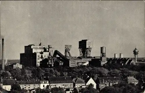 Ak Brunssum Limburg Niederlande, Viadukt mit Orcul-Nassau-Mine