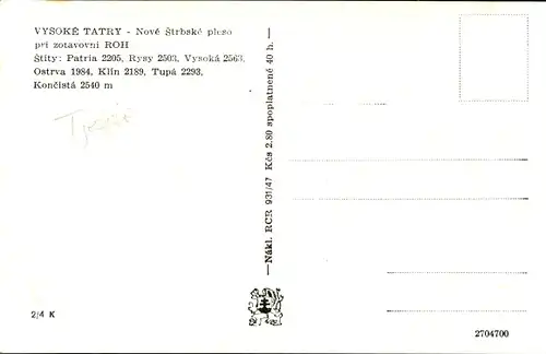 Ak Stará Lesná Vysoke Tatry Hohe Tatra Slowakei, Zelené Pleso, Zöld tó, Grüner See