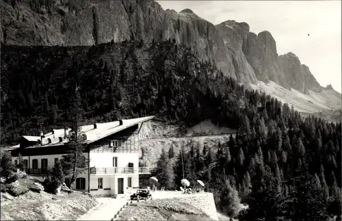 Ak Passo Sella Sellajoch Südtirol Trentino, Hotel Miramonti, Passo Gardena