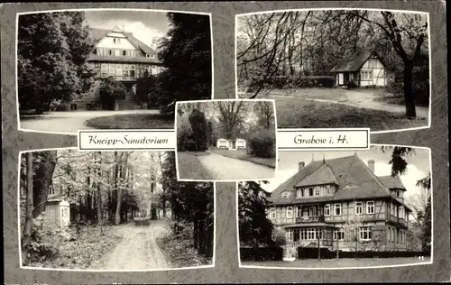 Ak Grabow Lüchow im Wendland, Kneipp-Sanatorium, Haus, Parkallee, Landschloss Obergut