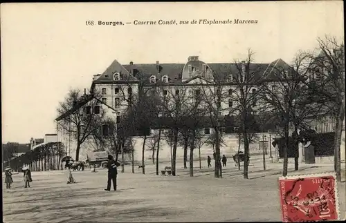 Ak Bourges Cher, Caserne Condé, Rue de l´Esplanade