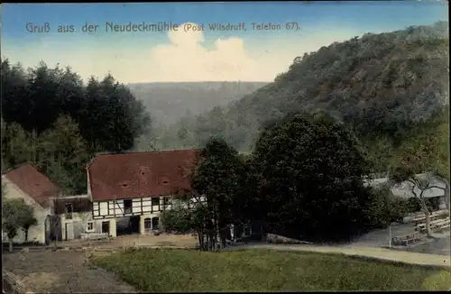 Ak Klipphausen in Sachsen, Blick auf die Neudeckmühle